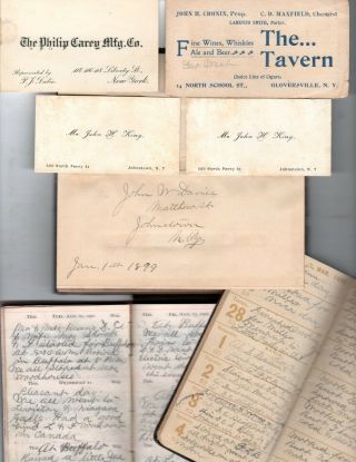 1899 - 1901 Handwritten Diaries Davies Stafford Family Johnstown Ny Glove Makers