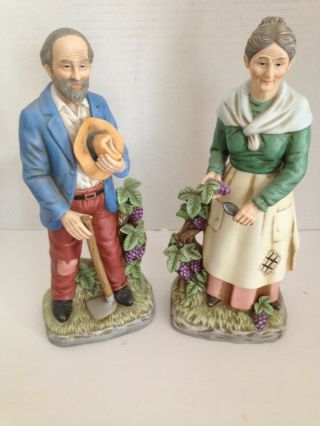 2 Home Interiors Homco Porcelain 14035 - 01 The Harvesters 12 " Tall