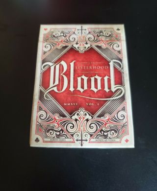Sisterhood Of The Blood Vol.  1 Playing Card Deck Very Rare 52 Ravens Epcc