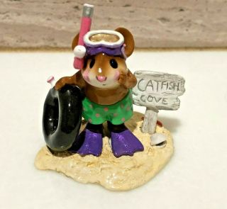 Wee Forest Folk Catfish Cove Miniature Mouse Snorkeling Store Special Retired