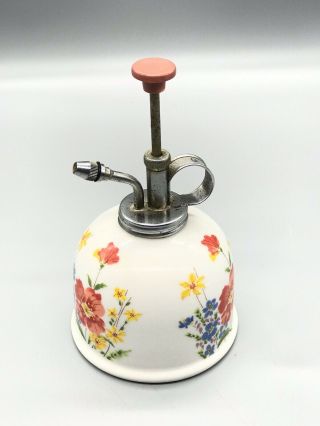 Vintage Japan Ceramic Porcelain Plant Mister Sprayer With Wildflowers