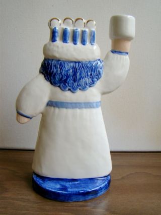 Swedish Santa St Lucia Lisa Larson Goebel Vintage Sweden Blue Candle Holder 2
