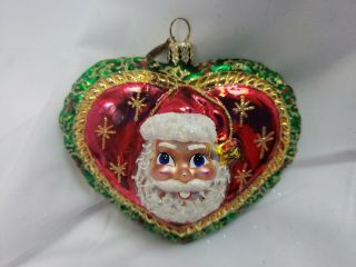 Christopher RADKO ' SANTA HEART of CHRISTMAS ' Holiday Christmas Ornament 2