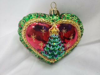 Christopher RADKO ' SANTA HEART of CHRISTMAS ' Holiday Christmas Ornament 3