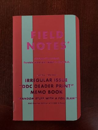 Field Notes Deader Print San Fransisco Golden Gate Bridge Notebook