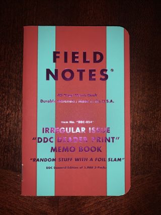 Field Notes Deader Print San Fransisco Golden Gate Bridge Notebook 2