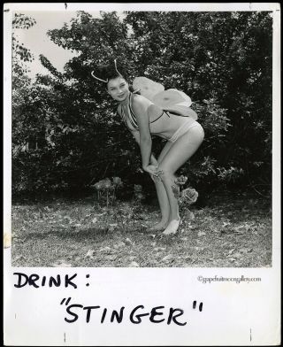 Bunny Yeager 8 " X10 " Gelatin Silver Photograph Nani Maka Posed @ Stinger Cocktail