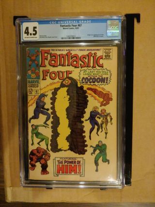 Fantastic Four 67 Cgc 4.  5 Origin And First Appearance Of Him (warlock) In Cameo