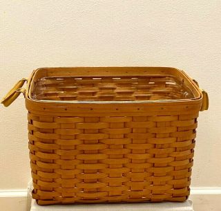 Longaberger Basket Large Basket Called Newspaper Basket Storage Basket Towel