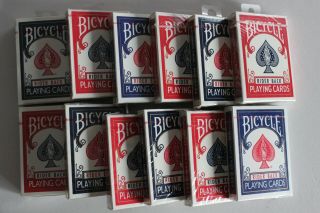 Playing Cards 12 Decks Bicycle Rider Back Ohio Made