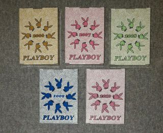 5x Playing Cards 54 Girl Nude Playboy 2006,  2007,  2008,  2000,  2010 Deck Pin - Up Deck
