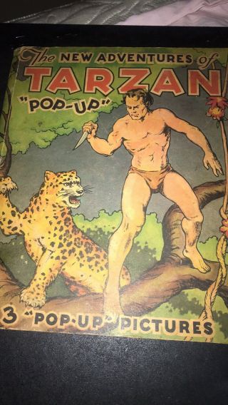 The Adventures Of Tarzan Pop - Up Book 3 Pop - Ups 1935 Edgar Rice Burroughs Vg