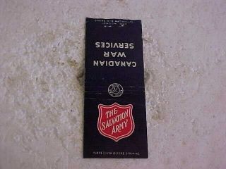 The Salvation Army Canadian War Services Matchbook Cover