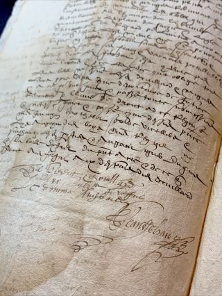 Antique Manuscript 1604 8 Pages