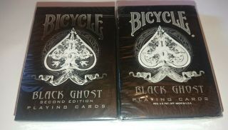 1st Edition Black Ghost & Standard Edition Decks Of Playing Cards By Ellusionist