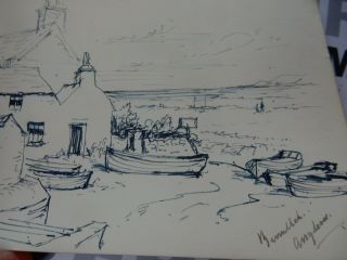 Art Deco Artist Sketch Book Pencil / Pen Titled Benllech Anglesey Ww2