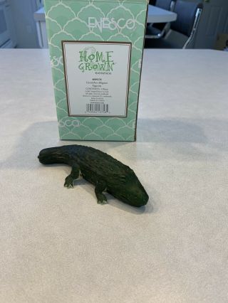 Enesco Home Grown Vegetable Collectible “ Cucumber Alligator” Figurine