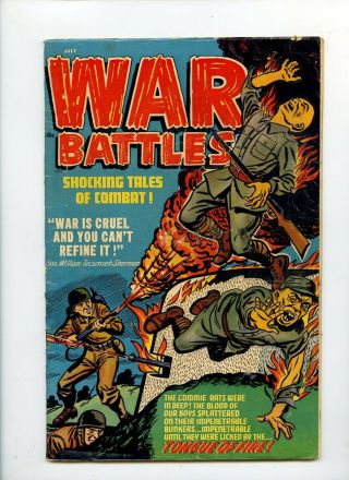 War Battles 5 1952 Flame Thrower Burning Commies Cover