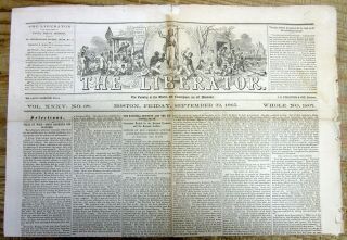 1865 Liberator Anti - Slavery Newspaper W Long Essay Future Of Negr0 In The South