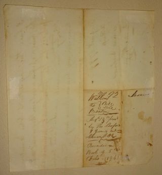 18th Century 1799 Document Of 90 Pounds for Negro Girl Phillis 2