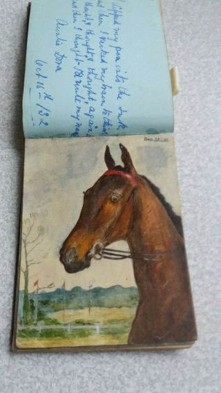 Charles Heckford Newmarket Jockey - Autograph Sketch Book Vintage Drawing Album