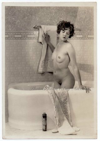 Albert Arthur Allen Nude Woman At Bath 1928 Orig Photo 7x10 Dbw