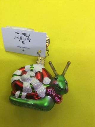 Christopher Radko Ornament Candy Candy Gem 1011244,  Retired Snail Gorgeous No Box