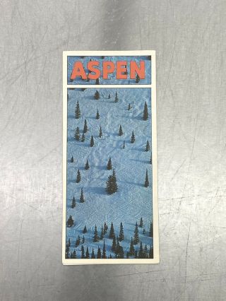 ASPEN BUTTERMILK Vtg 1966 Ski Brochure Trail Map COLORADO Souvenir HAL SHELTON 2