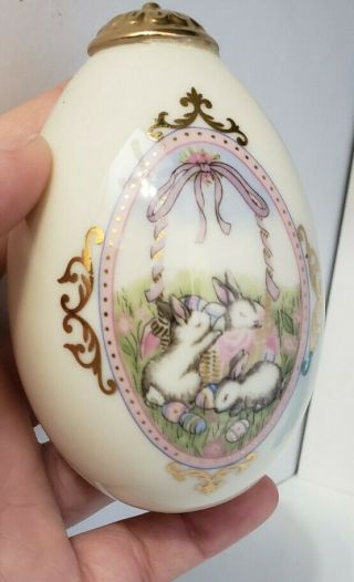 Lenox China 1994 Treasures Jewels Easter Egg Bunny Rabbits And Chicks