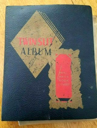 Vintage Matchbook Match Cover Album With Approx.  425 Covers