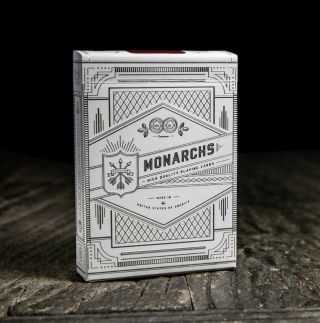 White Silver Monarchs Rare V1 Playing Cards Theory11