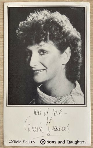 Sons And Daughters 1980’s Cornelia Frances (barbara Hamilton) Fan Card