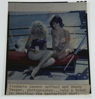 Bunny Yeager Pin - Up Color Transparency With Sandra Settanni Playboy Centerfold