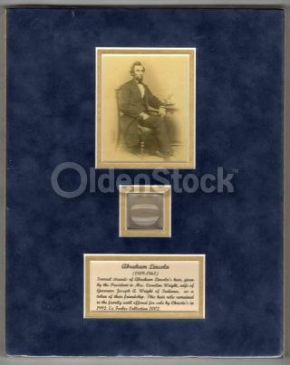 Civil War President Abraham Lincoln Authentic Strands Of Hair 1865 Inauguration