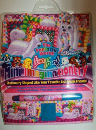 Vintage Lisa Frank Mini Imaginationery Stickers Puppy With Pearls Dog
