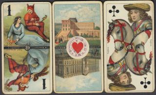 Antique Dondorf Tarot Microscopique Playing Cards