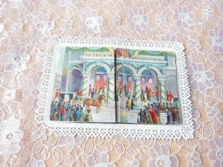Victorian Christmas Card/3D Pantomime Scene Behind Flaps 2