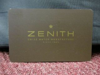 Open Blank ZENITH Swiss Watch Temporary Card / Carte Temporaire - Old - Stock 3
