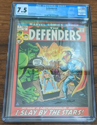 Marvel Comics The Defenders 1 Cgc 7.  5 Hulk,  Dr.  Strange,  And Sub - Mariner
