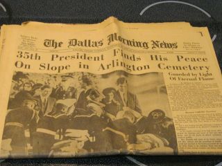 Dallas Morning Newspapers Jfk Assassination Funeral John Kennedy 1963 Jack Ruby