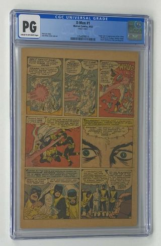 X - Men 1 Marvel Comics 1963 Page 4 Only Cgc Pg Origin & 1st Appearance