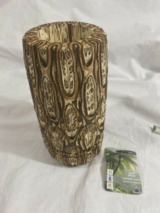 Zealand Ponga Craft Mamaku Tree Fern Wood Kiln Dry 8 " Vase