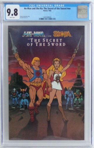 Cgc 9.  8 Nm/mt Wp He - Man & She - Ra Secret Of Sword Movie Theater Giveaway 0