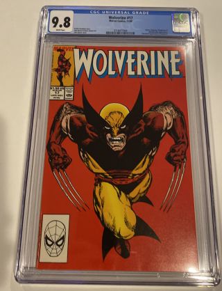 Wolverine 17 (classic John Byrne Cover) Cgc 9.  8 Nm/mt Marvel Comics 1989