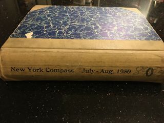 York Daily Compass Newspaper Bound Book July & August 1950 (rare)