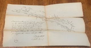 1770 Bald Eagle Creek Pa Land Deed Map Survey Document Ohara Loghlin