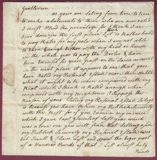 Colonial Era Manuscript Document,  Newburyport,  Ma,  Plea For Abatement,  1794