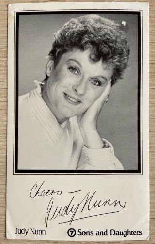 Sons And Daughters 1980’s Judy Nunn (irene Fisher) Cast Fan Card