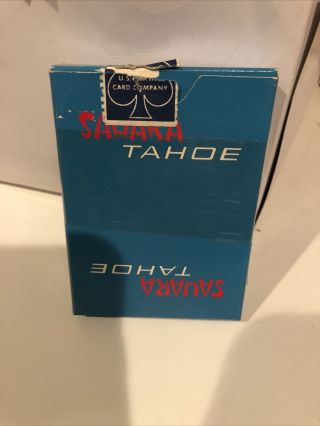 Vintage 1960s Sahara Tahoe Casino Blue Deck Playing Cards Complete