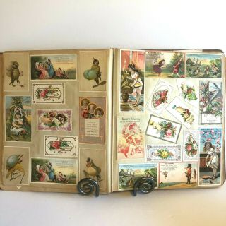 Antique Victorian Scrapbook Trade Cards Calling Cards Advertising Die Cuts 1880s
